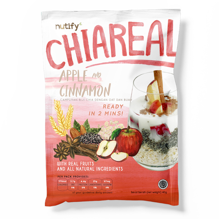 Sarapan Sehat Nutify CHIAREAL Apple & Cinnamon